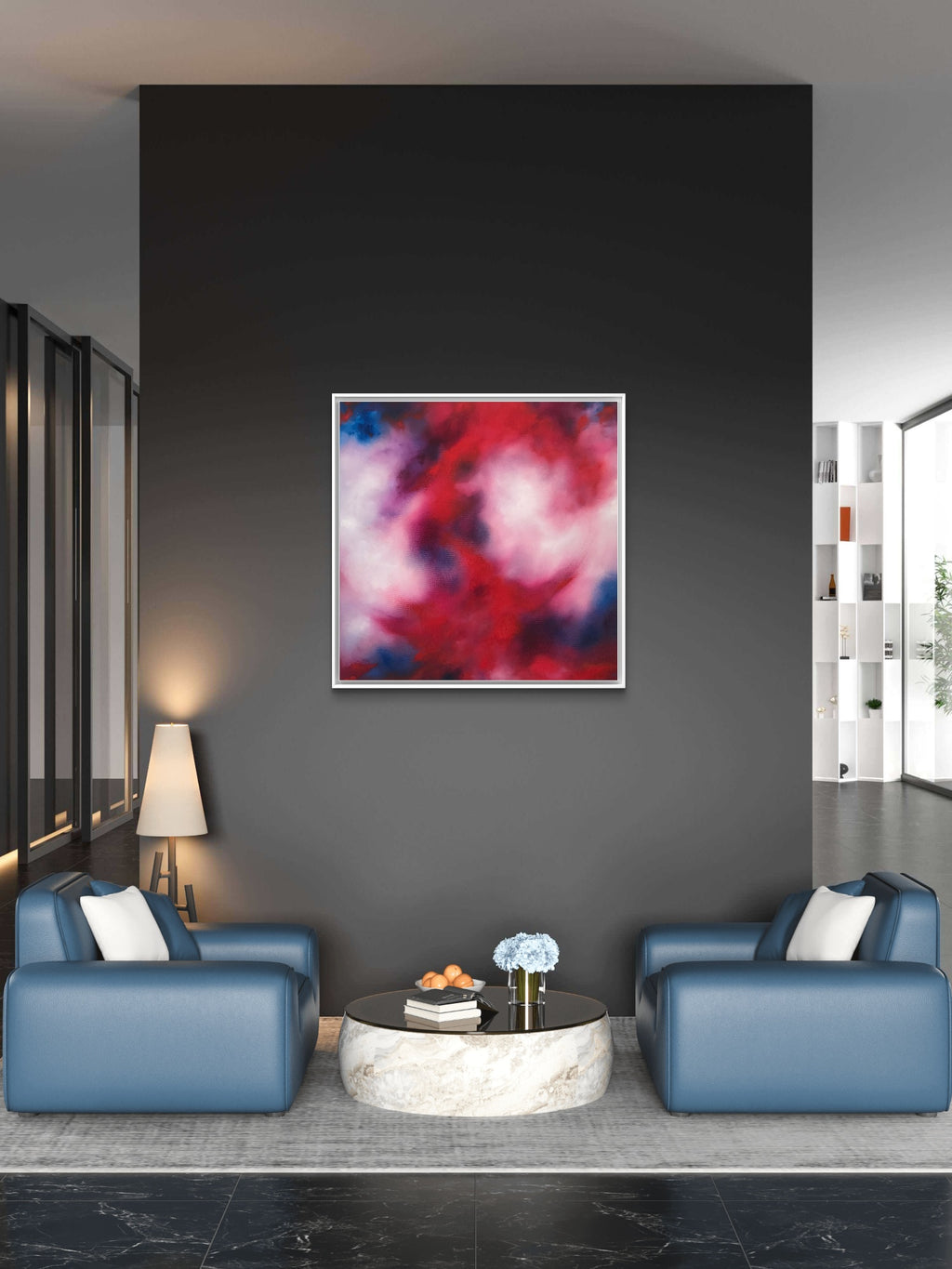 Abstract in Red, White & Blue.