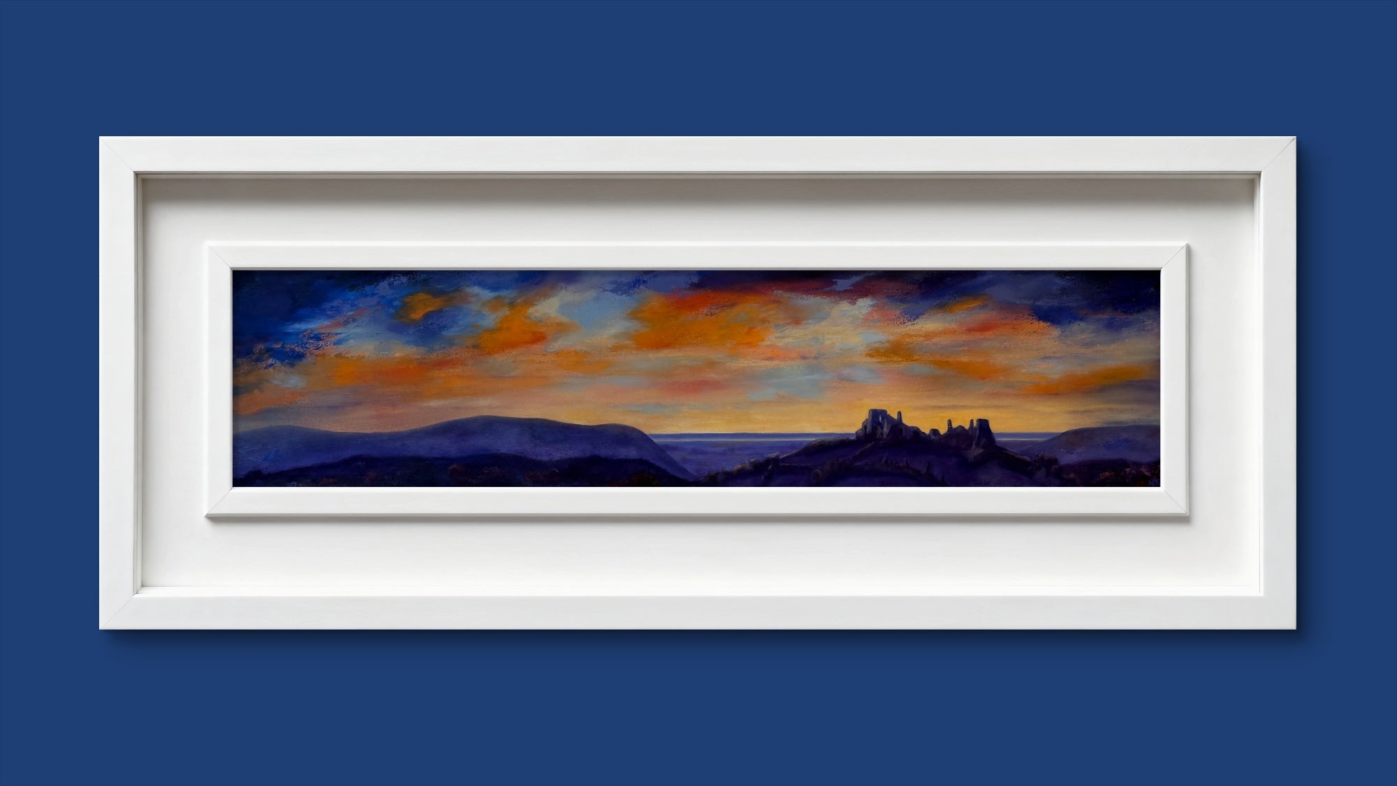 Last Light over Corfe Castle