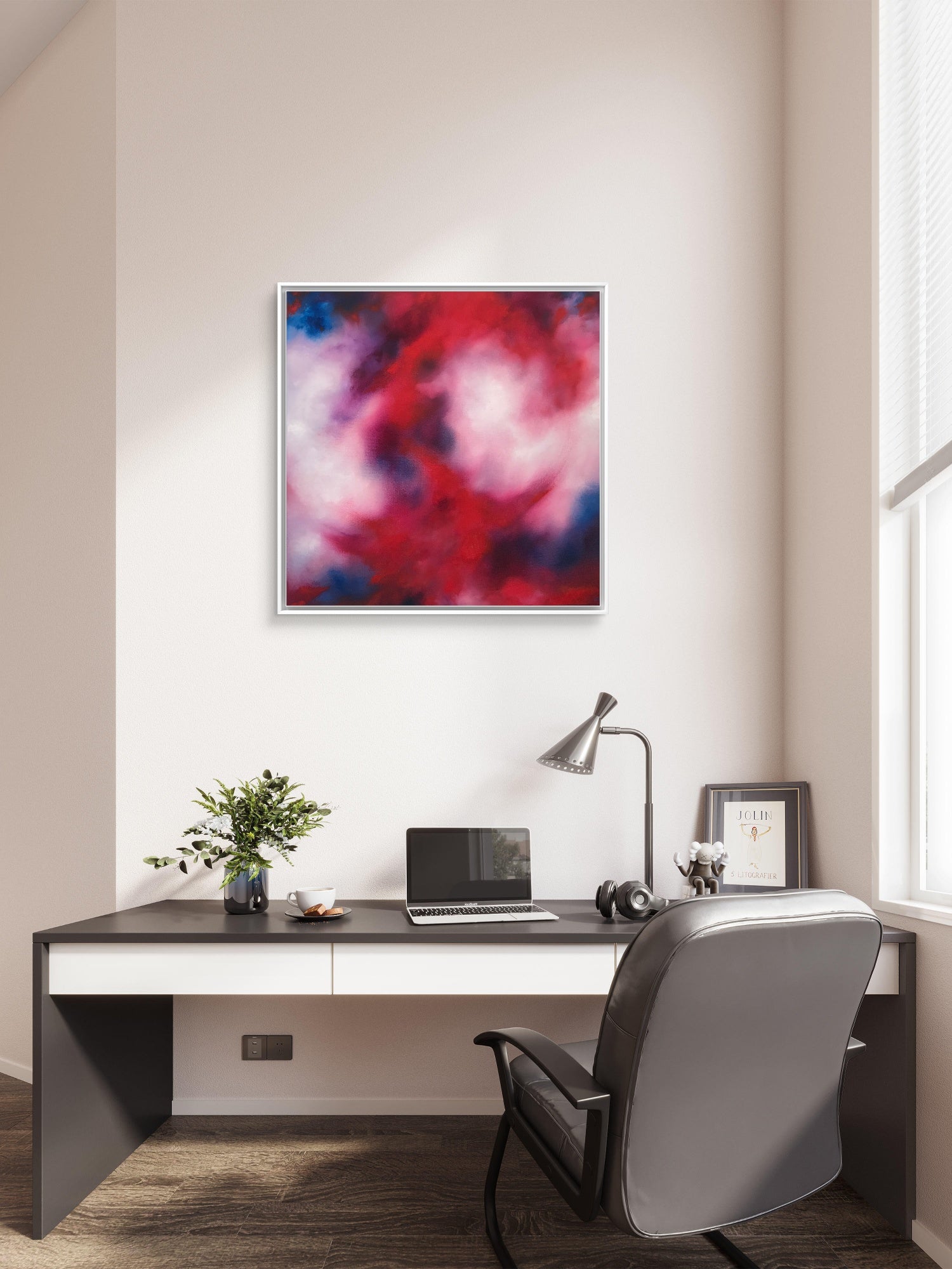 Abstract in Red, White & Blue.