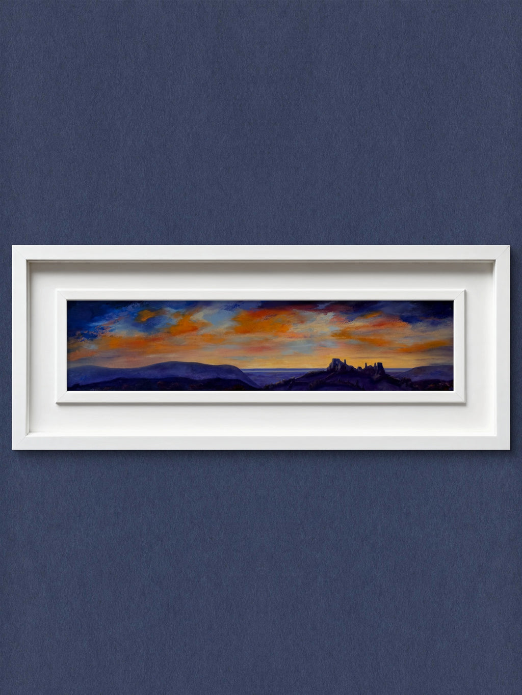 Last Light over Corfe Castle