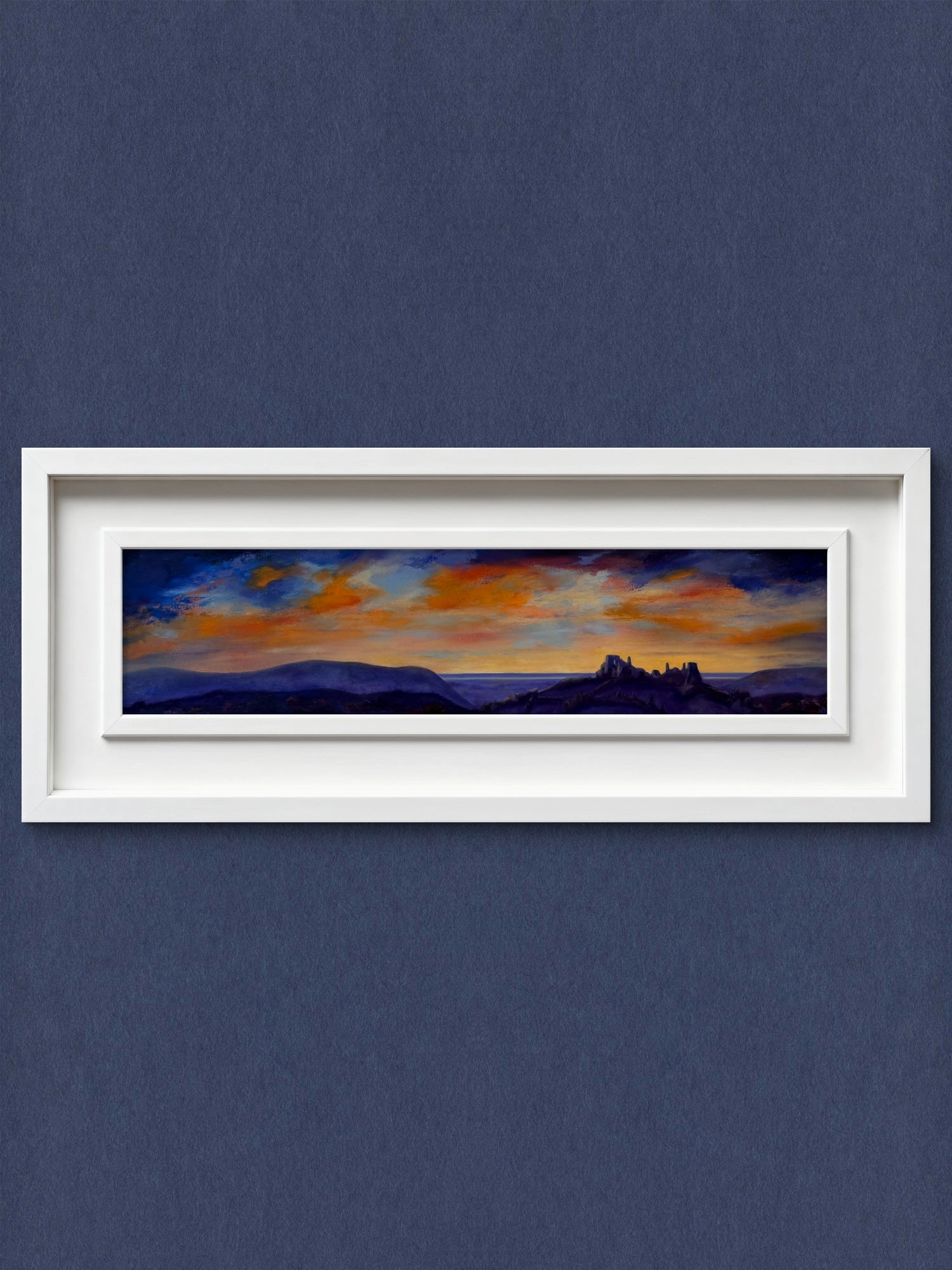 Last Light over Corfe Castle