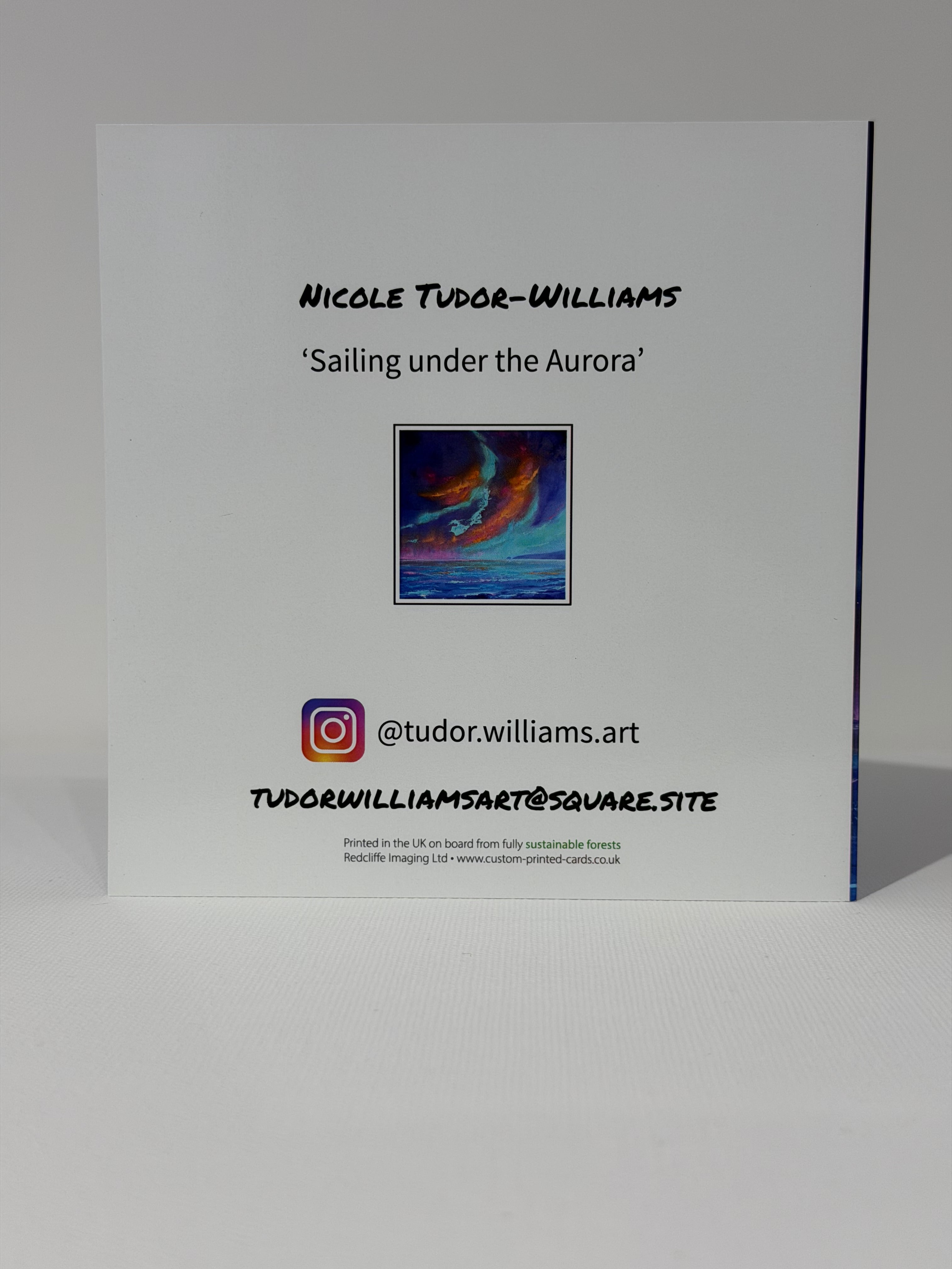 Single Card - Sailing under the Aurora