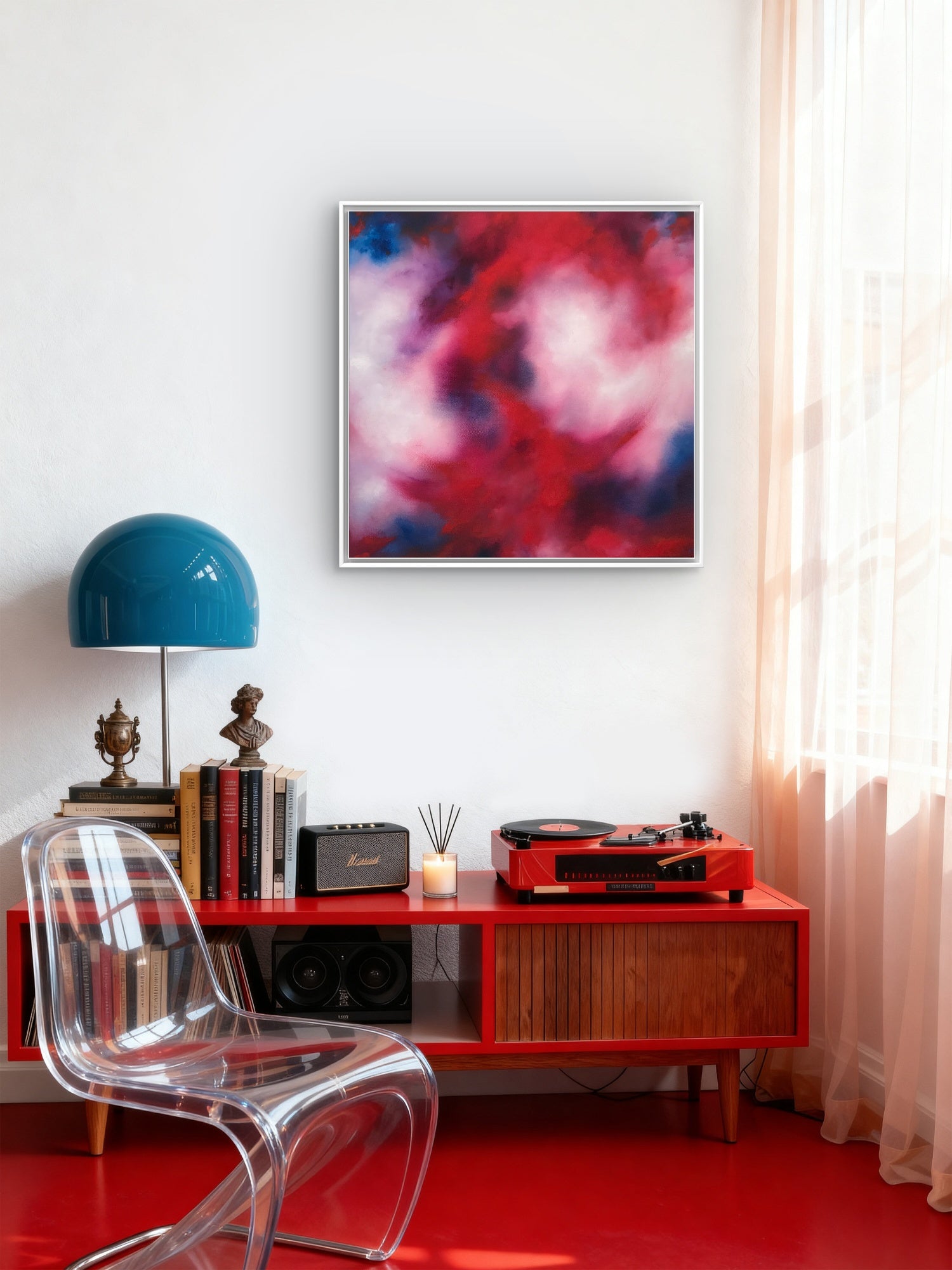 Abstract in Red, White & Blue.