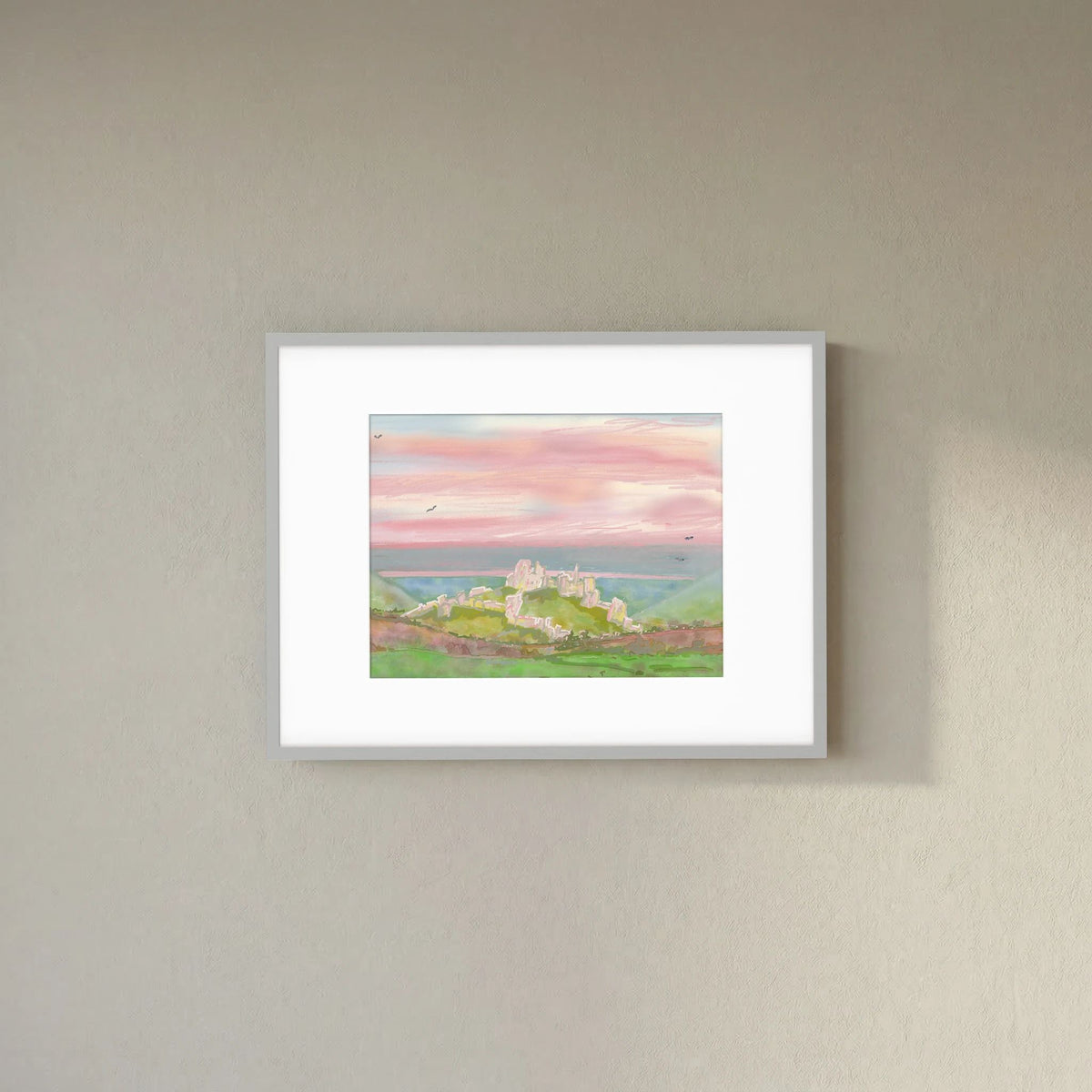Rose Light Over Corfe